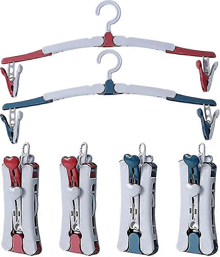 Folding Clothes Hangers With Clips,acsergery 360 Degree Rotating Hook,acsergery