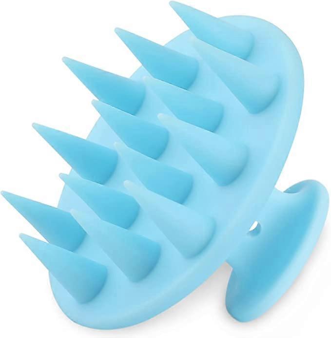 One-piece Scalp Massager Shampoo Brush with Long Teeth, Hair Scrubber for Dandruff Removal and Hair Growth, Blue