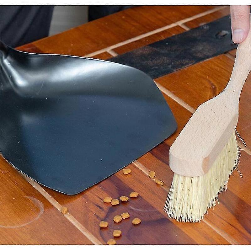 Set Of 2 Bamboo And Plastic Sweeping Set,dustpan And Long Hand Broom