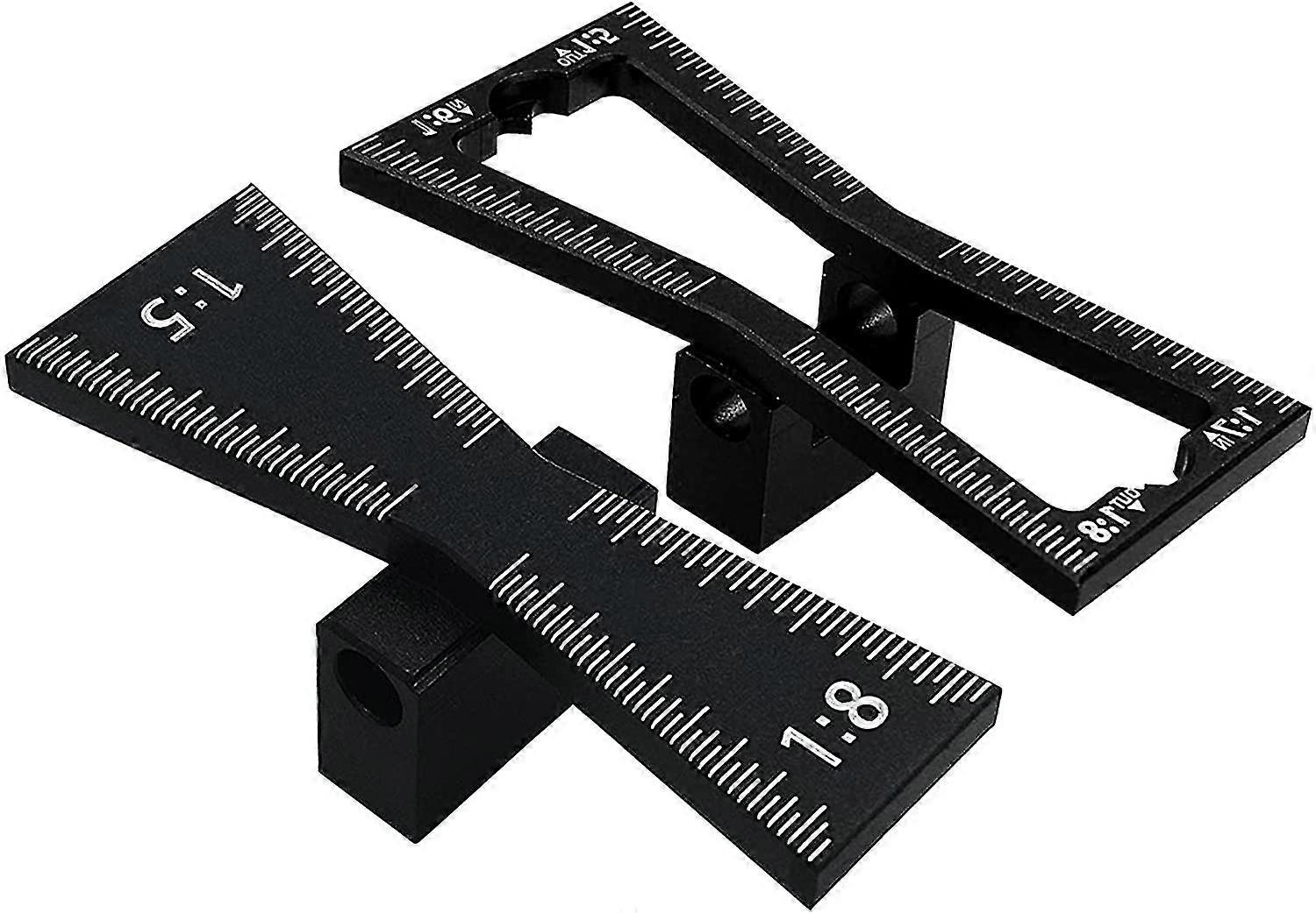 Dovetail Marking Jig, Hand Tools With 1:5, 1:6, 1:7 And 1:8 Slopes, Dovetail Jigs For Carpentry Tools, Contour Gauge, Angle Measuring Tool (2pcs)