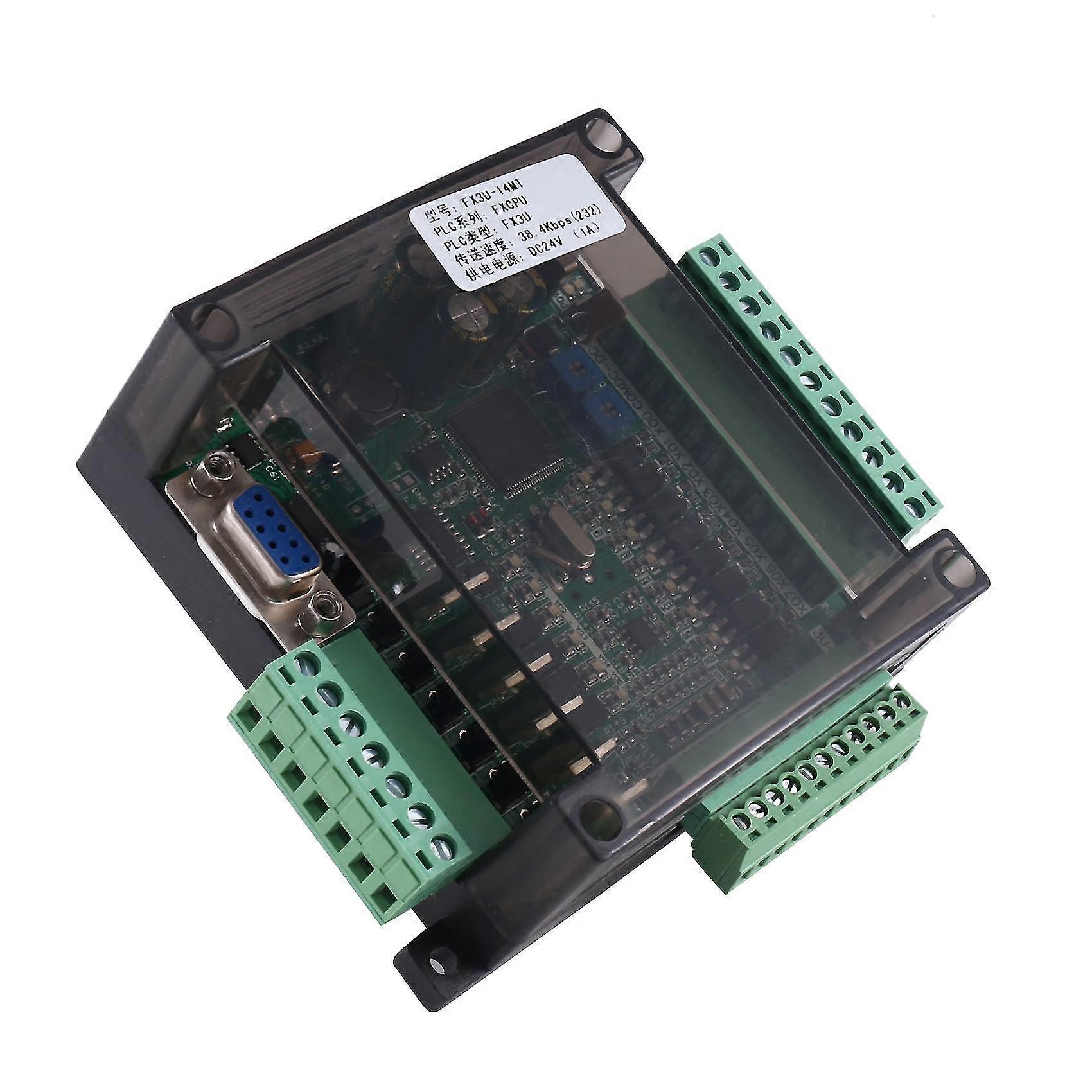 Fx3u-14mt Compatible With Fx1n 2n Plc Indrial Fx3u Data Register 8 In 6 Out Anolog 6ad 2da Modbu
