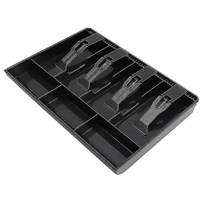 Tiroir-caisse enregistreuse - Remplacement du plateau 4 billets / 3 pièces Coin Boîte enregistreuse Insert Tray, 12,6 x 9,6 x 1,4 pouces
