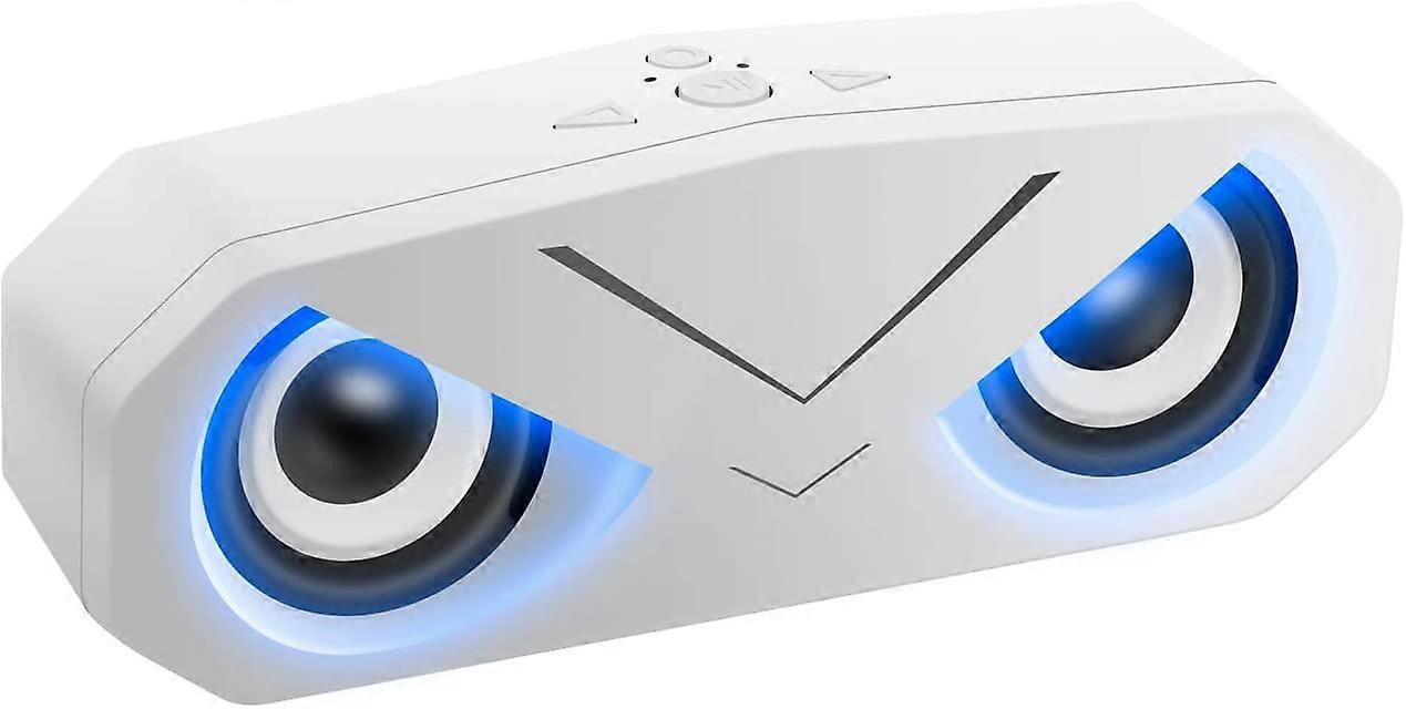 2000mAh Wireless Bluetooth 5.0 Speaker with LED Lights(White)