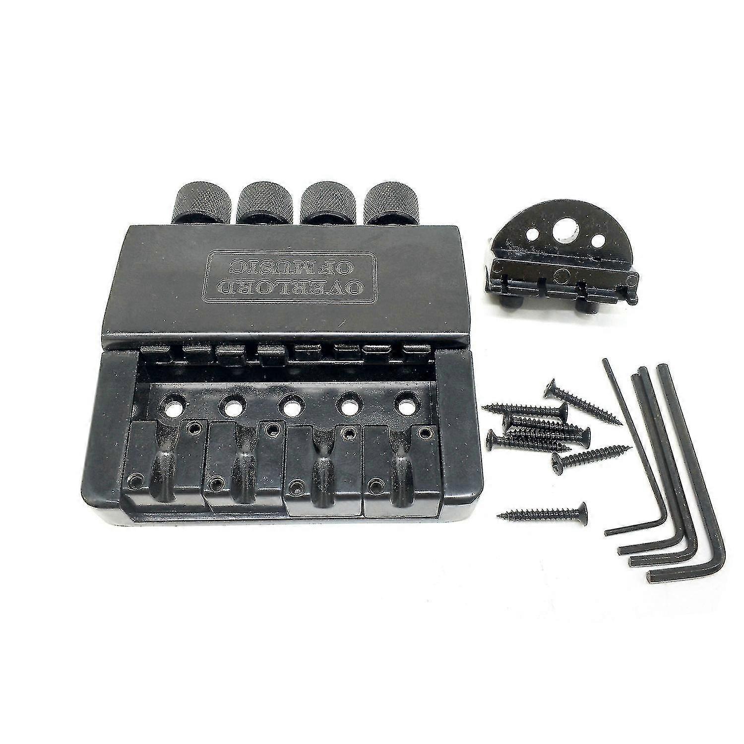 1 Set 4 sträng headless bridge system elektrisk basdel för huvudlös elbasbyte