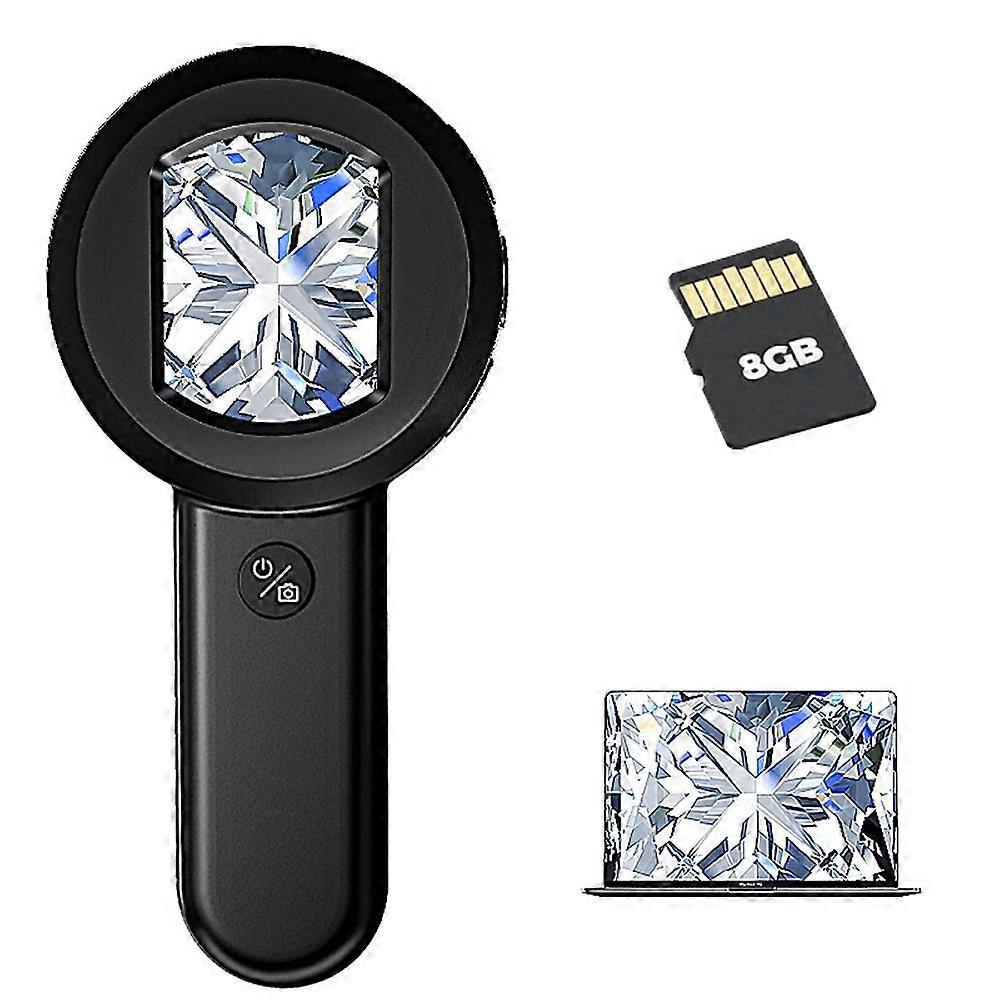 Portable Mini Pocket Microscope 100X for Coin Jeweler Magnifying Glass Lens Illuminated