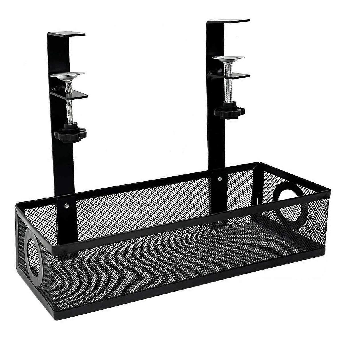 Under Desk Box Tray Under Desk Wire Management Box Clamp Under Table Cord Management Organizer