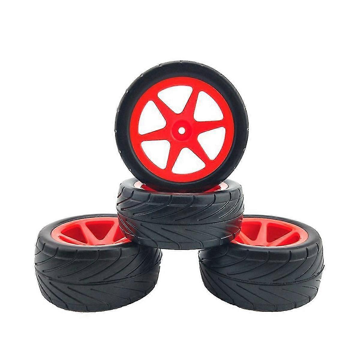 4 Pcs For 1/10 Off-road Vehicle Tire Wr8 Running Broker Road Tire Flat Running Tire Lc 1/10 Off-roa