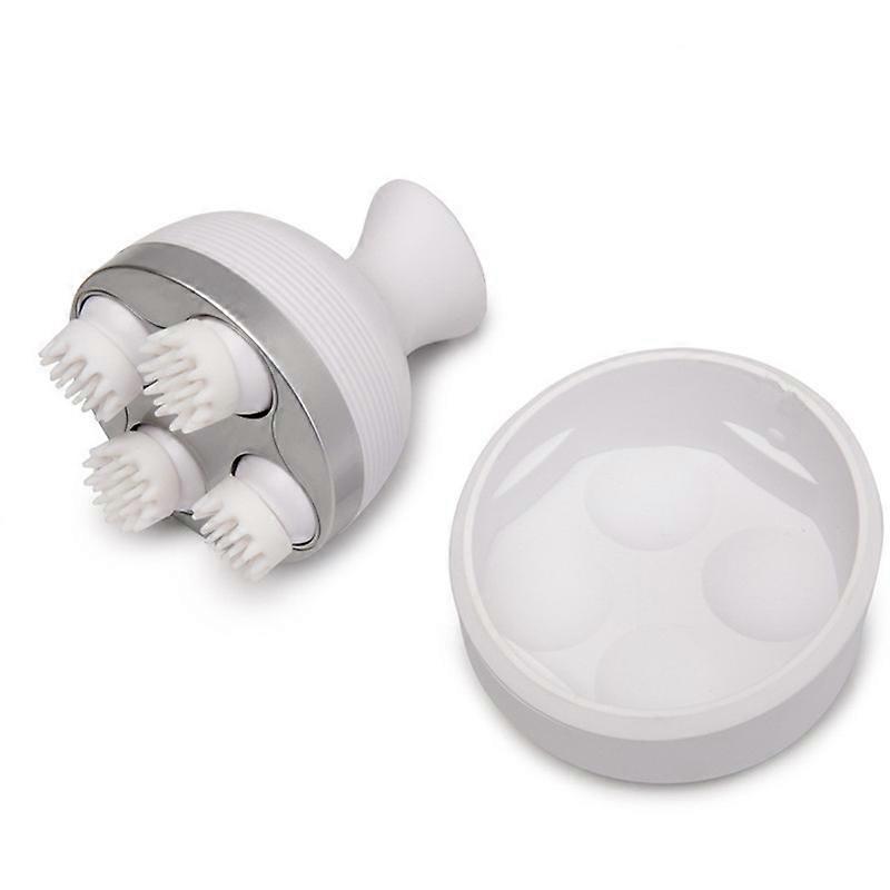 Cat Head Massager, Soft Silicone Brush Head, Gentle Massage, Usb Charging, Electric Pet Massager1pcs-White