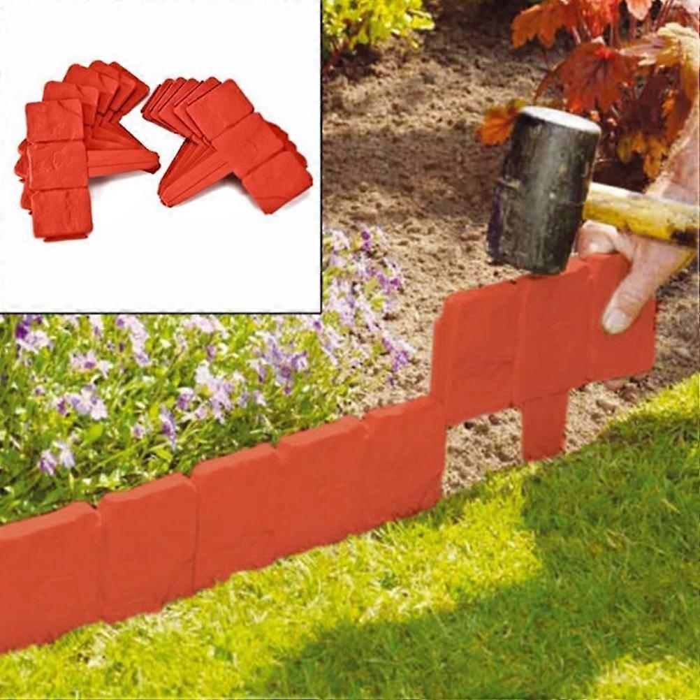 10pcs Landscape Edging Border Plastic Garden Fence Lawn Decorative Border