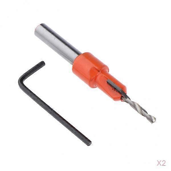 2Pcs Woodworking countersink drill 3.2mmx10mm
