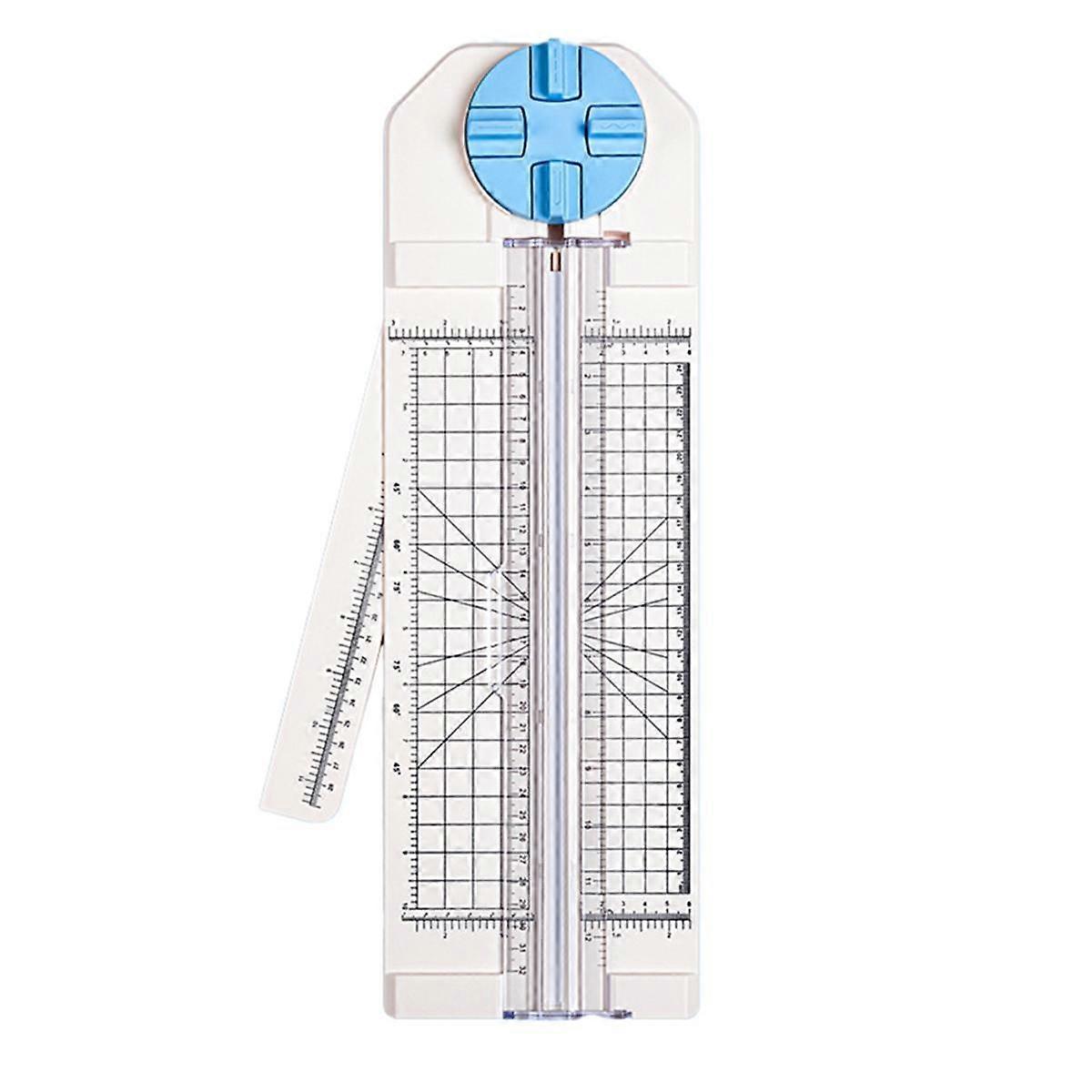 Paper Trimmer Craft Paper Cutter,4-In-1 Paper Trimmer 12in Craft Paper Cutter for Multi-Function Scrapbooking Tool Blue