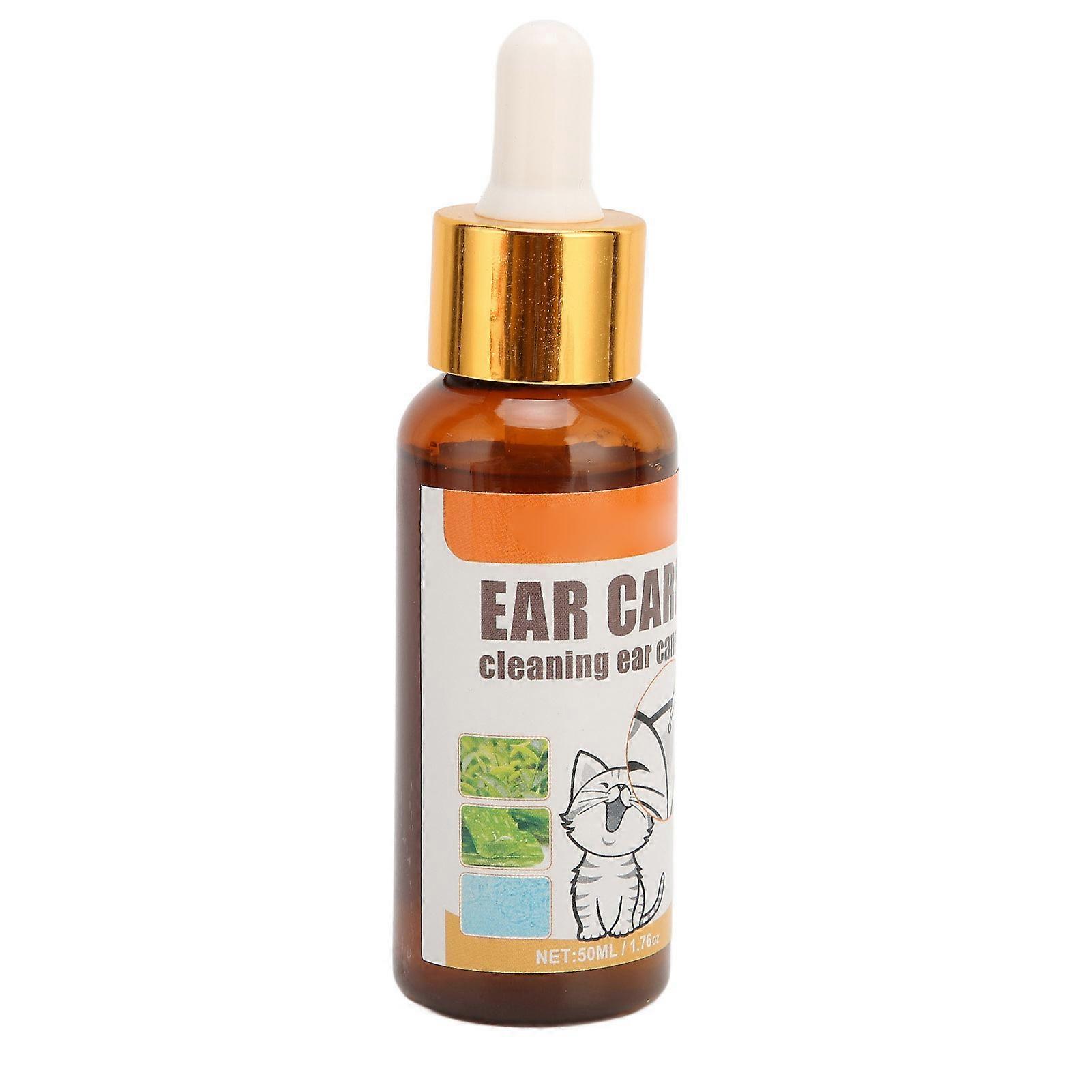 Ear Cleanser for Pets 50ml - Úľava od svrbenia a odstránenie roztočov, Jemný čistič uší pre mačky a psy