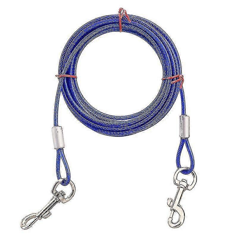 קצה כפול אחד עם שתי שרשראות ברזל חבלי חוט פלדה שני כלבים רצועה אביזרי רתמה לכלב חיות מחמד