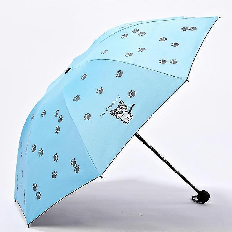Cartoon Sunscreen Vinyl Small Fresh Folding Umbrella