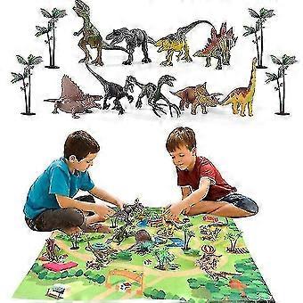 Dinosaur World Game Carpet Children's Day Gift With 5 Trees And 9 Dinosaurs