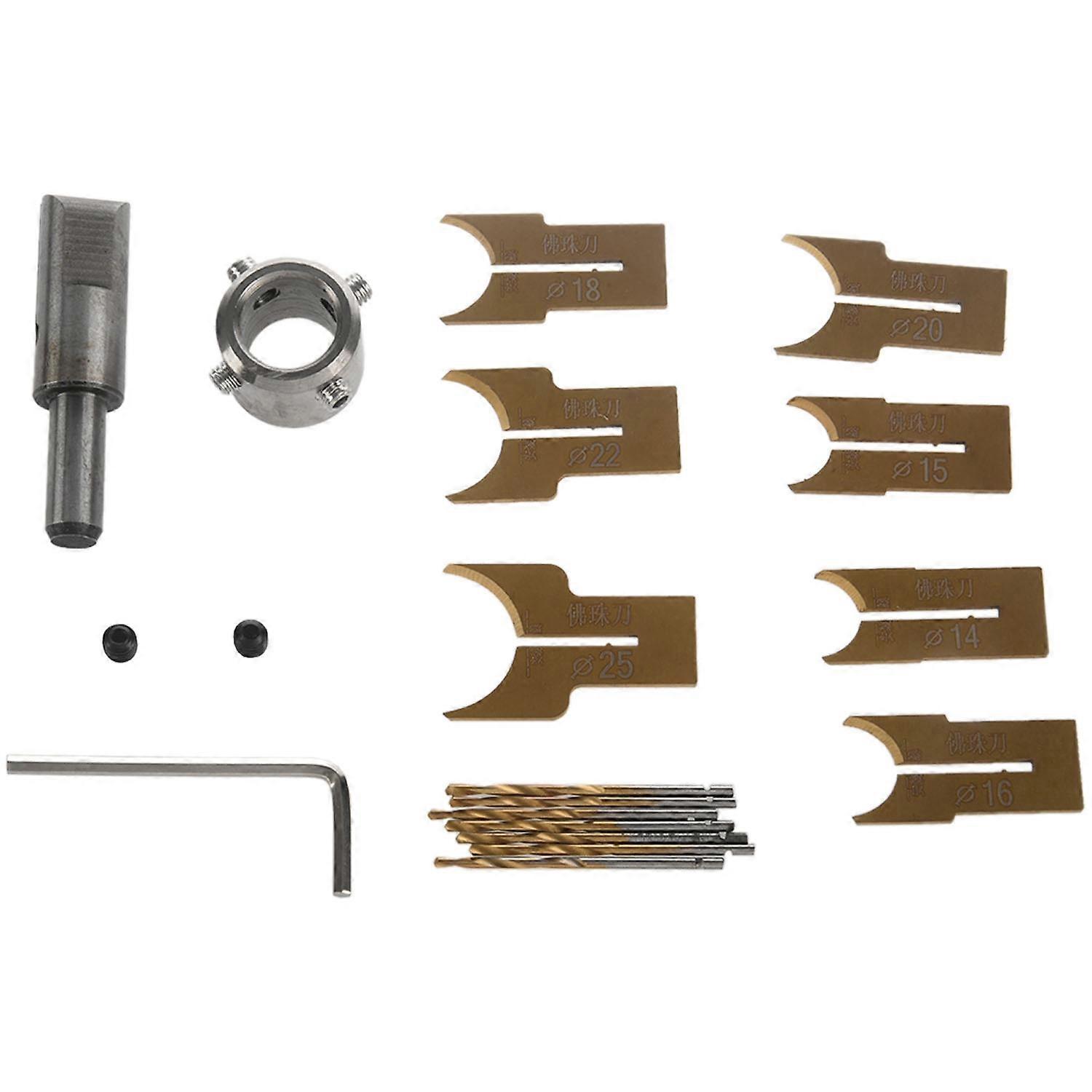 16Pcs Carbide Ball Blade Woodworking Milling Cutter Molding Tool Beads Router Bit Drills Bit Set 14
