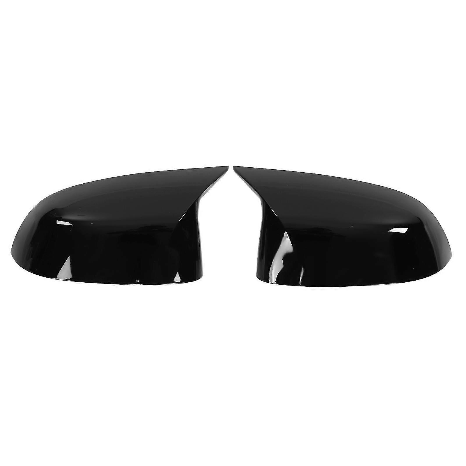 1 Pair Glossy Black Rearview Mirror Cover Cap Replacement compatible with X3 X4 X5 X6 X7