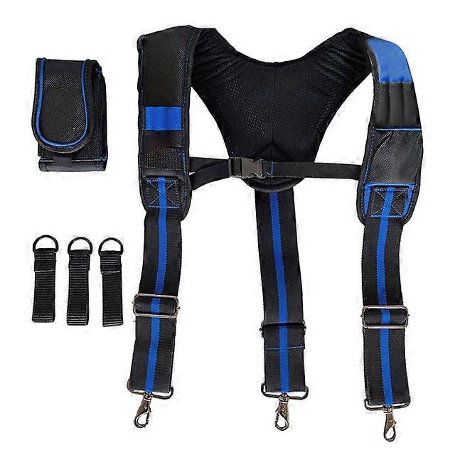 Suspenders Tool Bags Belt Multi-Pockets Y Type Tool Hanging Work Tool Bags Belt Braces Adjustable Suspension Rig for Carpenter Electrician Work
