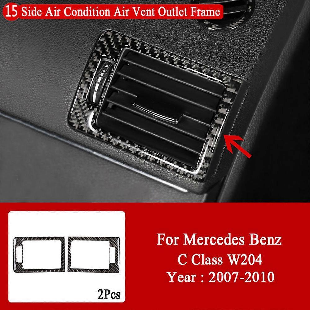Real Carbon Fiber For Mercedes Benz W204 C Class Car Inner Gearshift Central Control CD Planel Trim Sticker Accessories