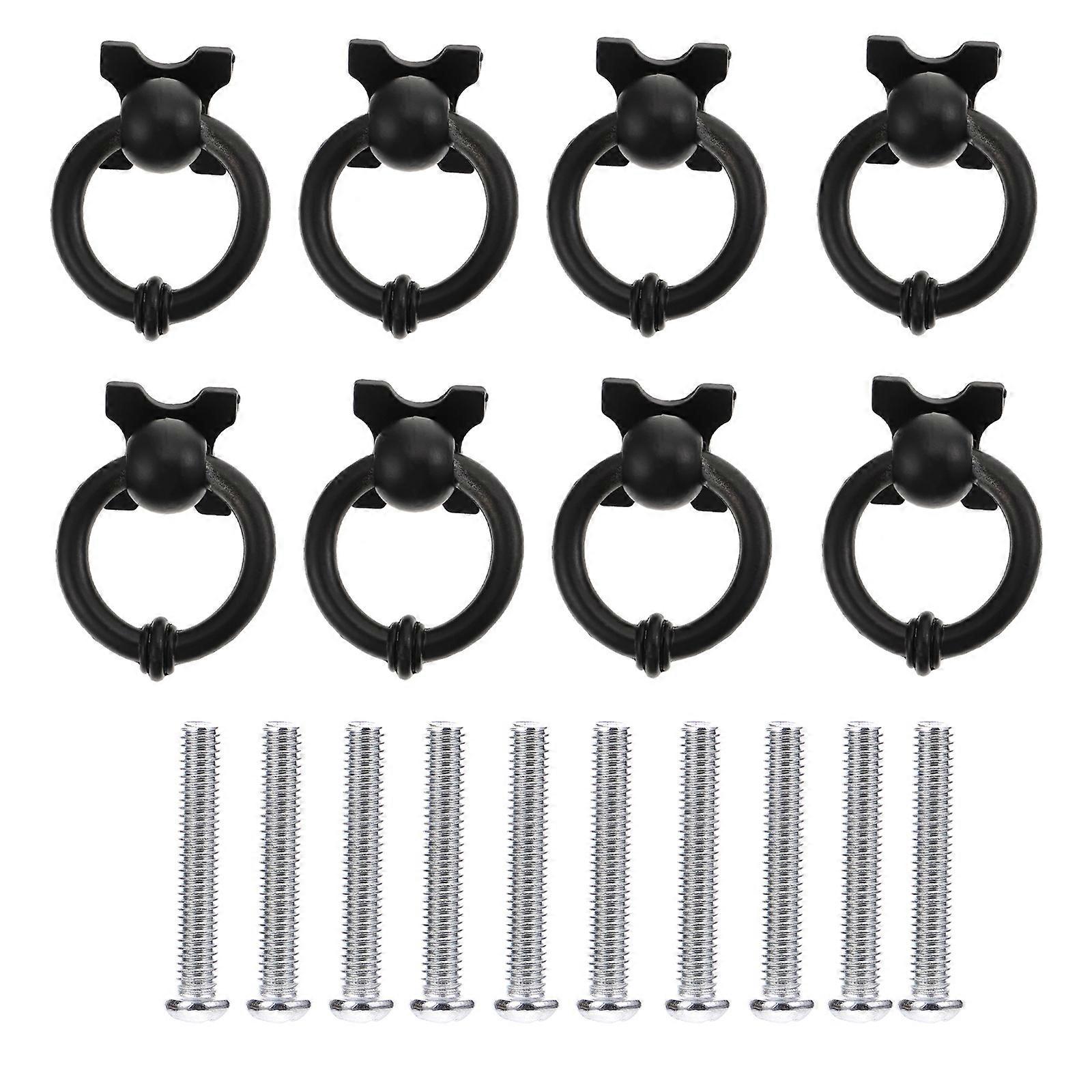 10 Pcs Barn Door Handle Rustic Cabinet Knob Cabinet Ring Knobs Wardrobe Handle