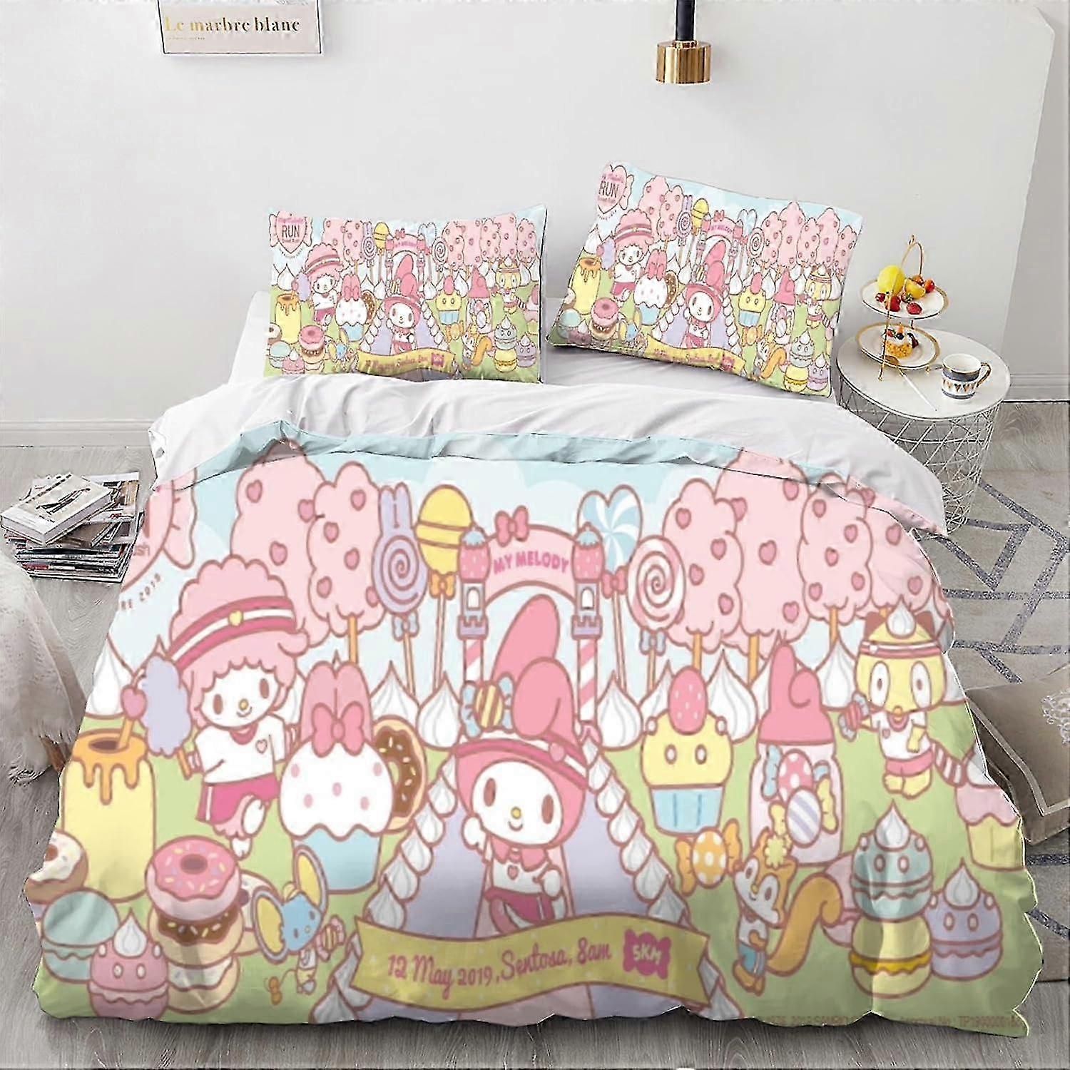 J881 Lakan 3D tecknad Tigger täcke överdrag set pojkar Skriv ut sängkläder set Mjukt mikrofibertäcke överdrag set med dragkedja stängning lakan BBA881