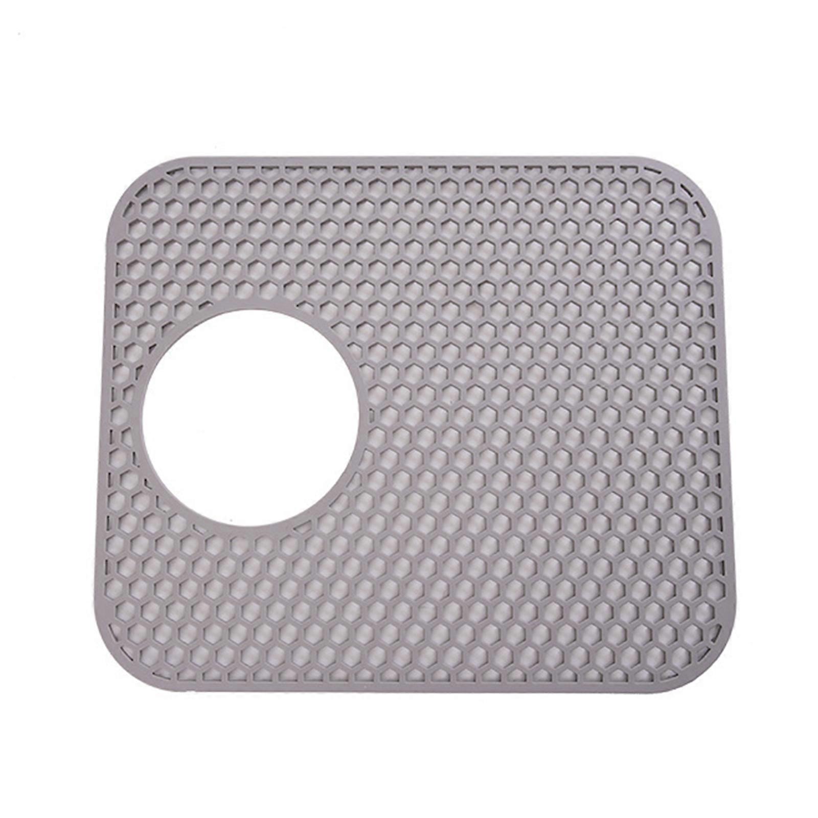 Kitchen Sink Protector Mat Heat Resistant Silicone Sink Mat Grid Accessories