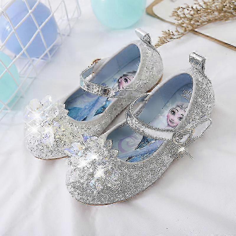 2023 Frozen Elsa Sandals Girls Shoes Princess Dance Shoes For Baby Girls Fashion Non-slip Crystal Shoes Sandals For Girl
