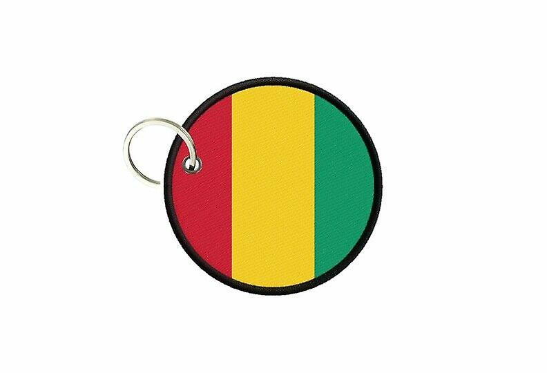 Keychain keys flag guinee guineen printed round round round