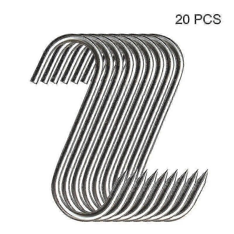 20pcs Stainless Steel Hooks With Sharp Tip For Butcher Shop For Kitchen Hot And Cold Smoking Practical Hook Drop Shipping Tw