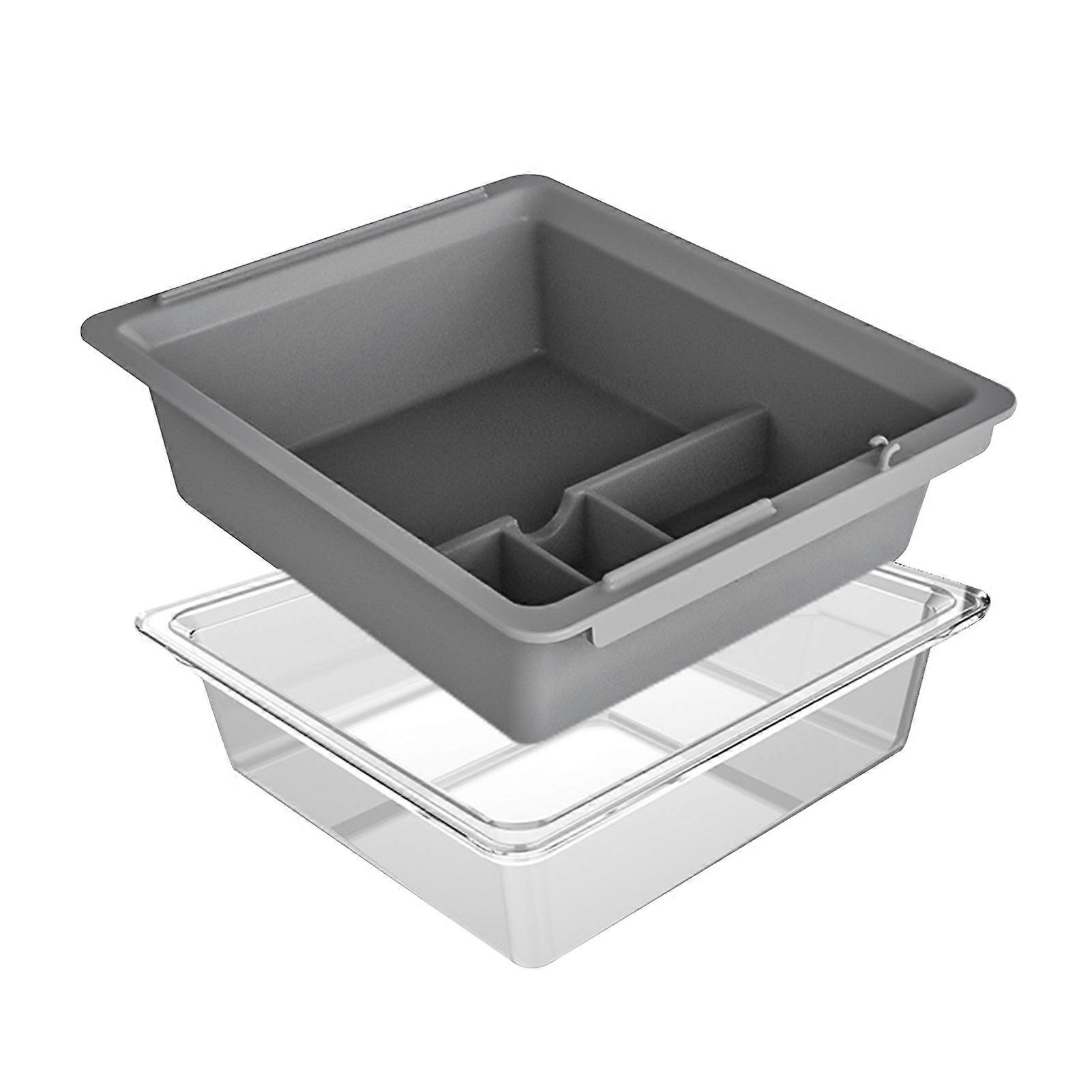 Central Storage Box Organizer Set AS Transparent Easy Installation Armrest Organizer Double-Layer Storage Hidden Storage Box Car Interior Accessories