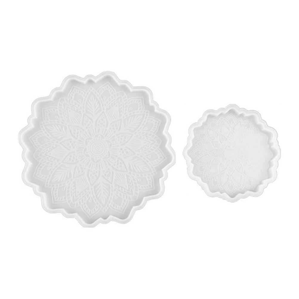 2PCS Sunflower Coaster Mold Creative Coaster Mold Delicate Coaster Mold