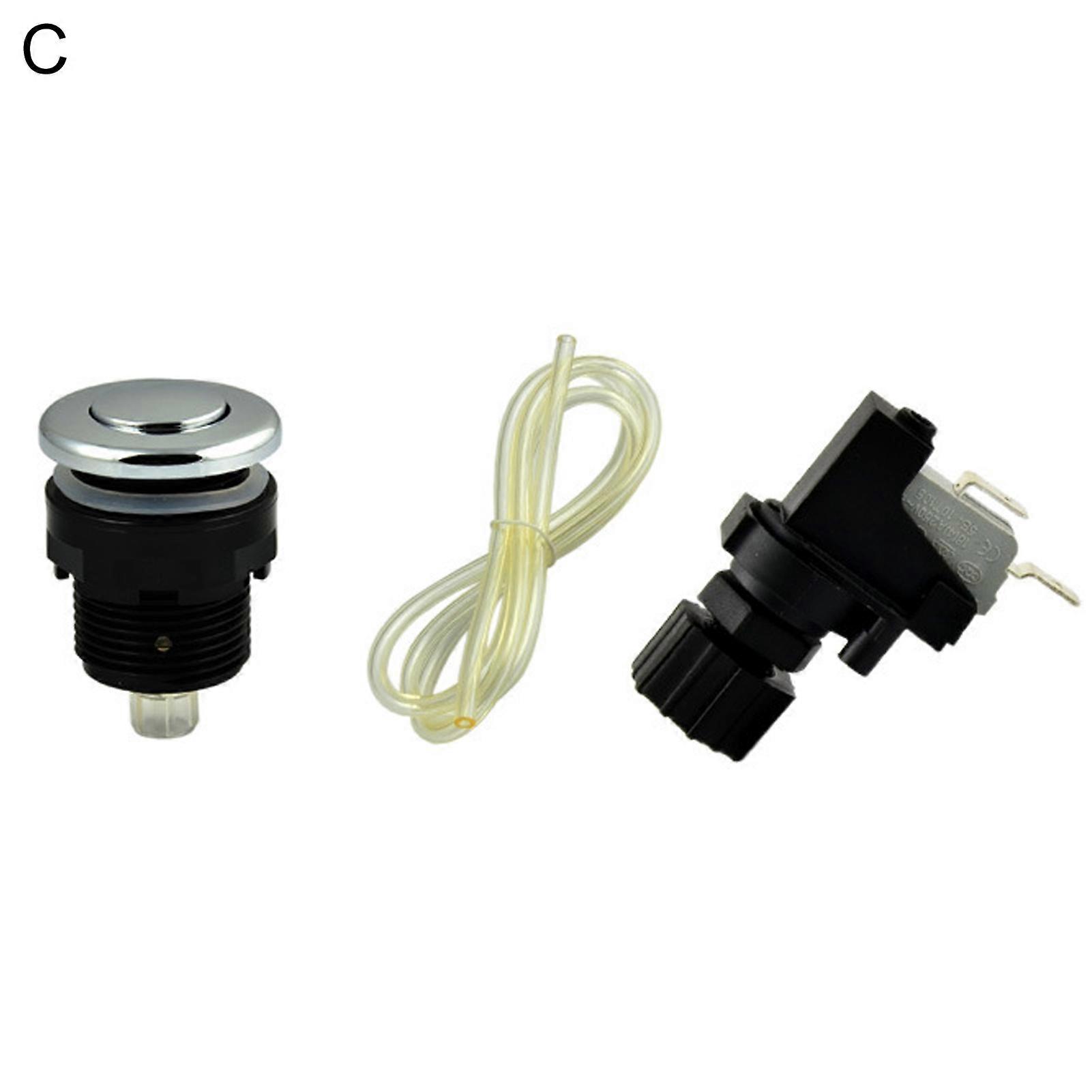 1 Set Pressure-proof Air Switch Button Reliable Easy Install Plastic Bathtub Switch Button for Home