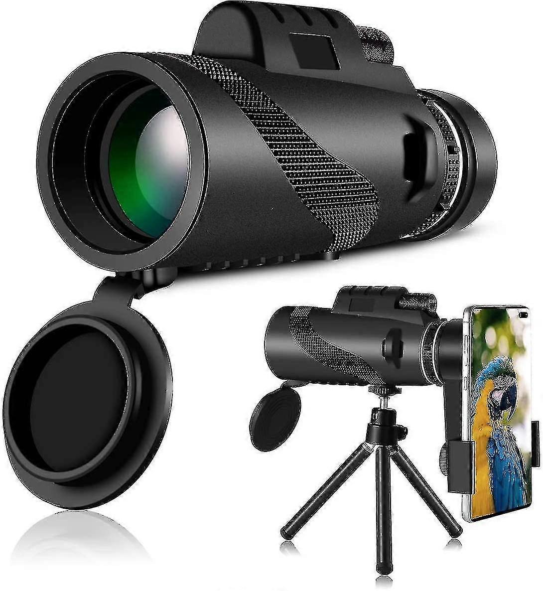 Monoküler 80x100 Yüksek Güçlü Hd Monoküler Starscope Monoküler Akıllı Telefon Tutucu ve Su Geçirmez Tripod ile Kuş Gözlemciliği, Avcılık, Seyahat, Kamp İçin