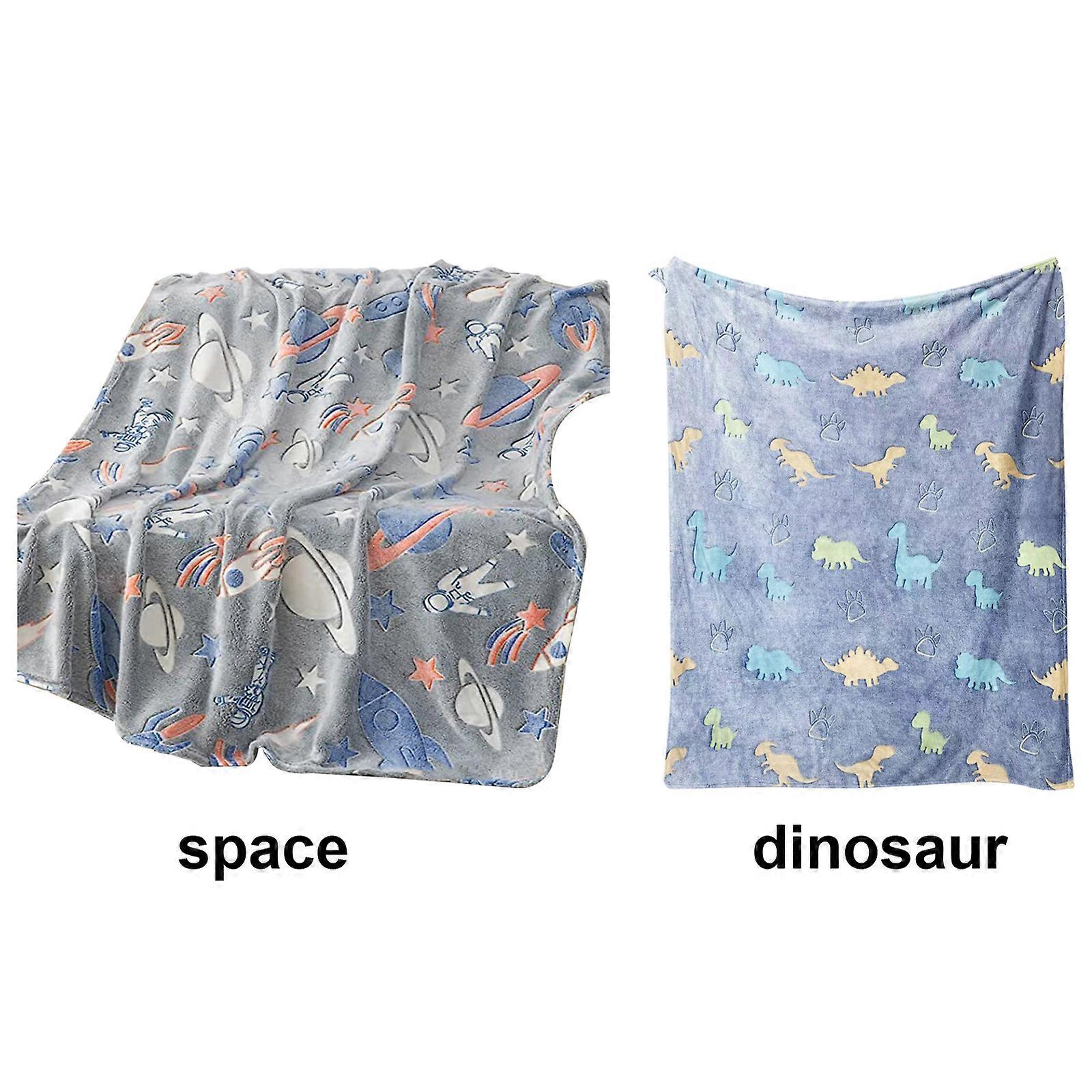 Luminous Stars Throw Blanket Glow in The Dark Fluffy Flannel Fleece Blanket