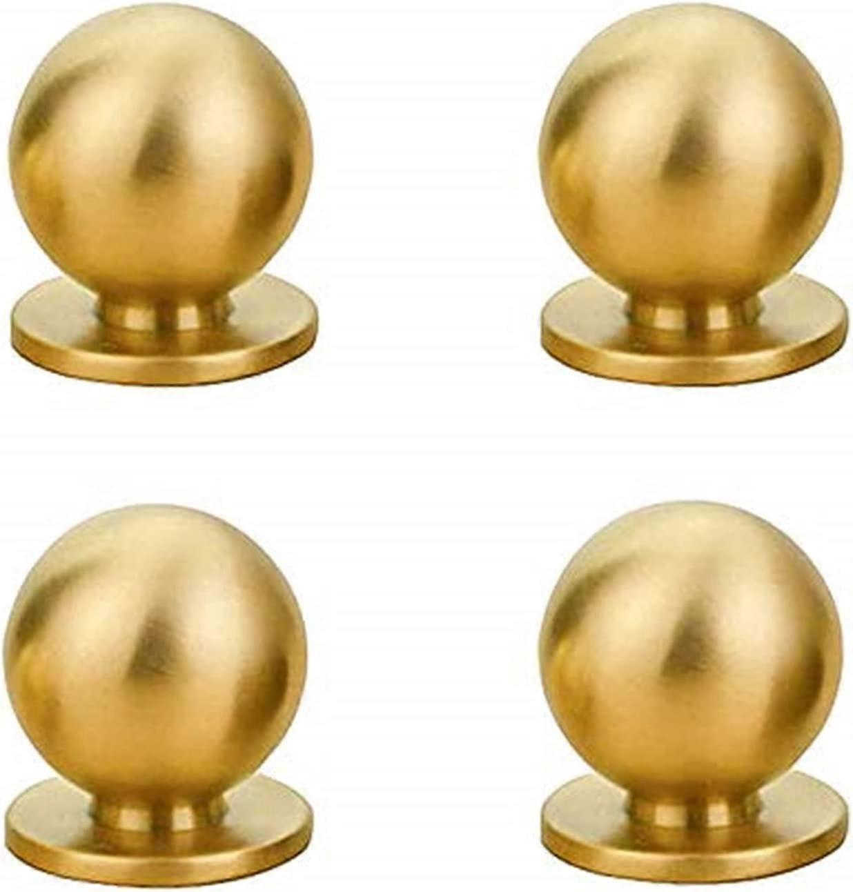 Brass spherical cabinet knobs, brushed gold spherical handles, brass kitchen hardware, drawer pulls, dresser pulls