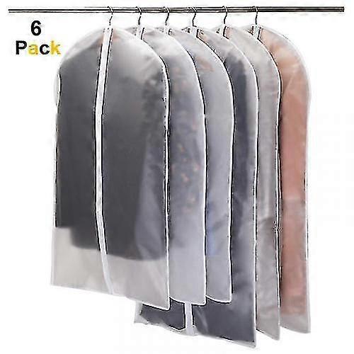 6pcs Clear Dust Cover Closet Organizer Clothes Protector