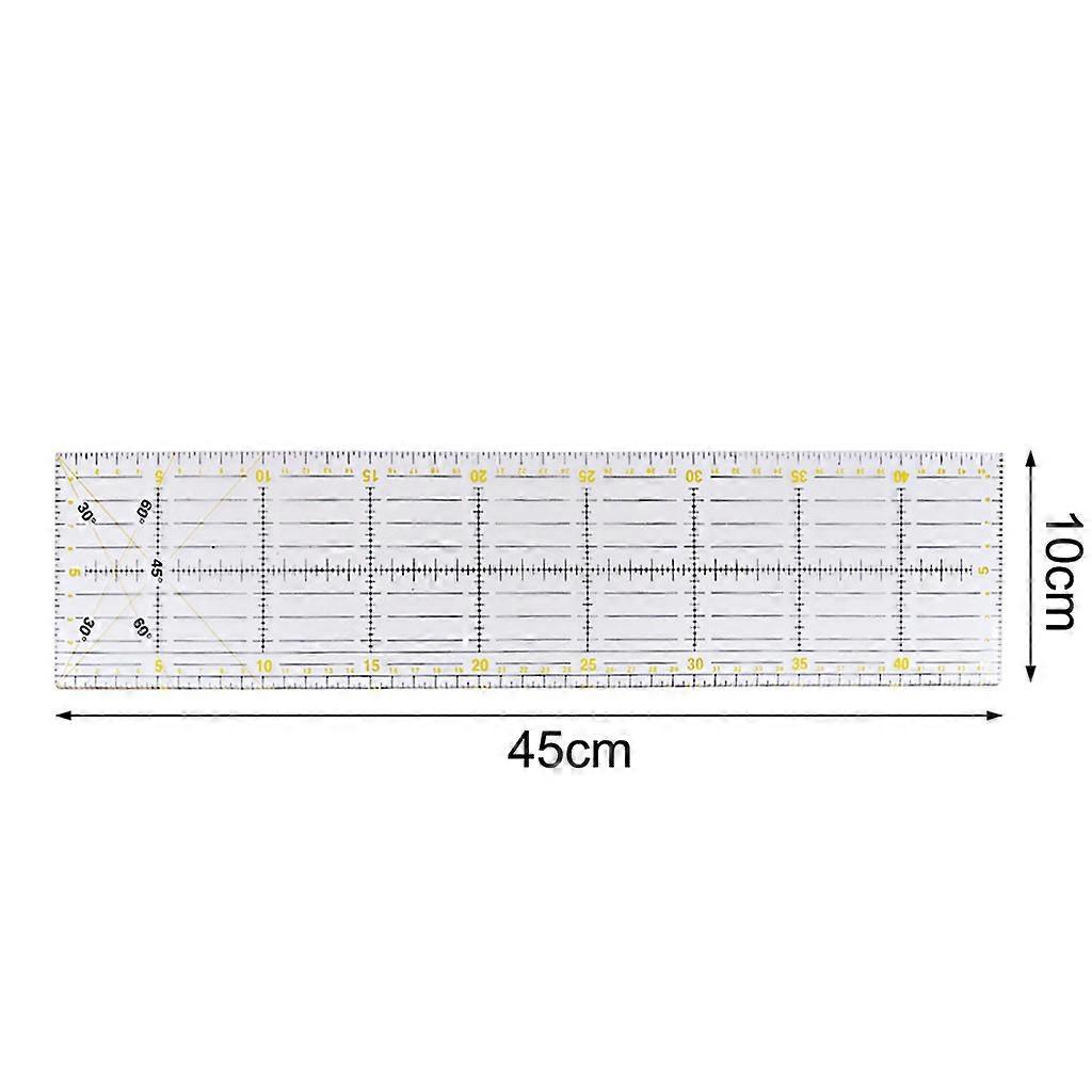 30/45/60cm Quilting Sewing Patchwork Ruler Cutting Tool Thick Transparent DIY