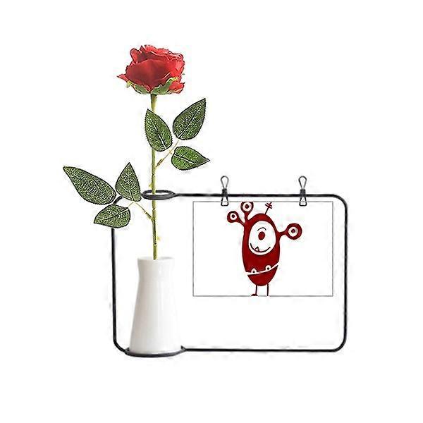 Alien Monster Creature Cyclops Artificial Rose Flower Hanging Vases Decoration Bottle