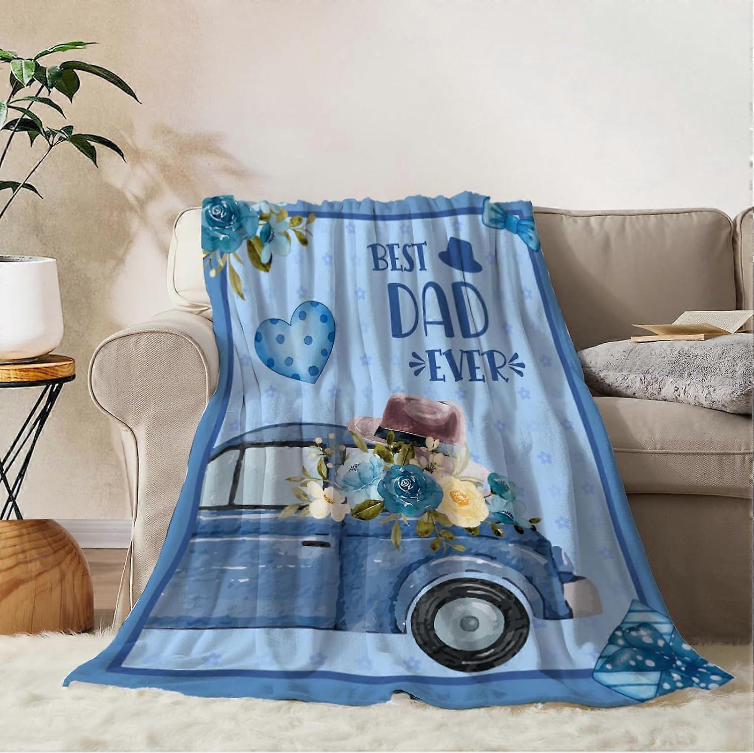 هدية بطانية الأب لعيد الأب عيد الميلاد عيد الحب هدايا عيد ميلاد أبي بطانية من ابنة ابن هدية للأب الرجال لينة الأزهار رسالة رمي بطانية