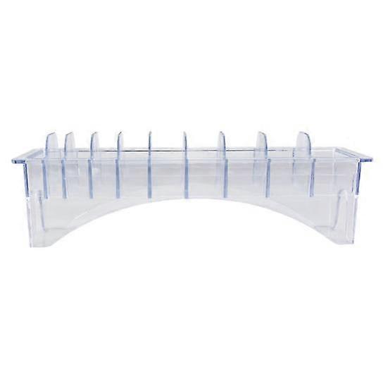 Hair Clipper Guard Storage Box with 10 Compartments Waterproof Transparent Rectangular Plastic Guide Comb Storage
