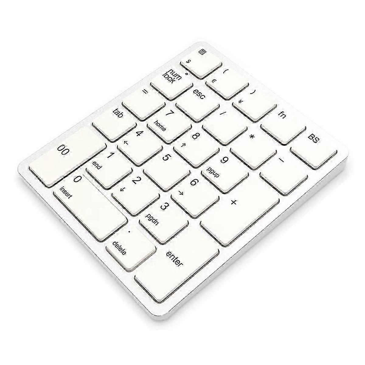 Wireless Numeric Keyboard 2.4ghz Wireless Rechargeable Numeric Keyboard For Laptops White