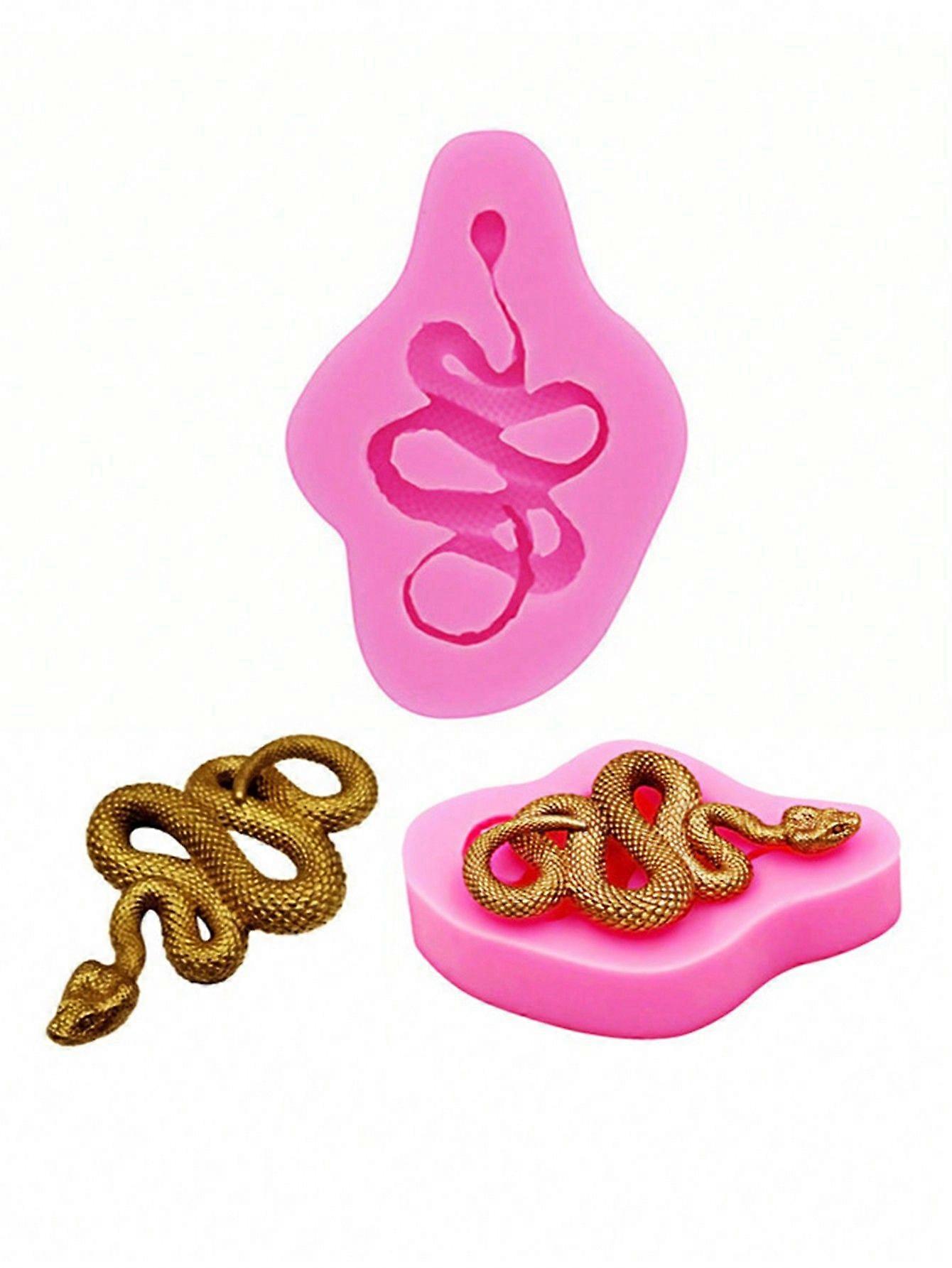 1 قطعة صديقة السائل سيليكون ثعبان على شكل قلادة مع قالب سيليكون لصنع المجوهرات DIY ، القرط ، القلادة ، الملابس والأحذية الديكور ، والحلوى