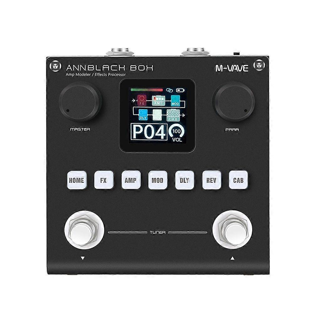 ANNBLACK BOX Pedaler Gitarr AMP Modeler Processor Inbyggd uppladdningsbart batteri för elgitarr bas