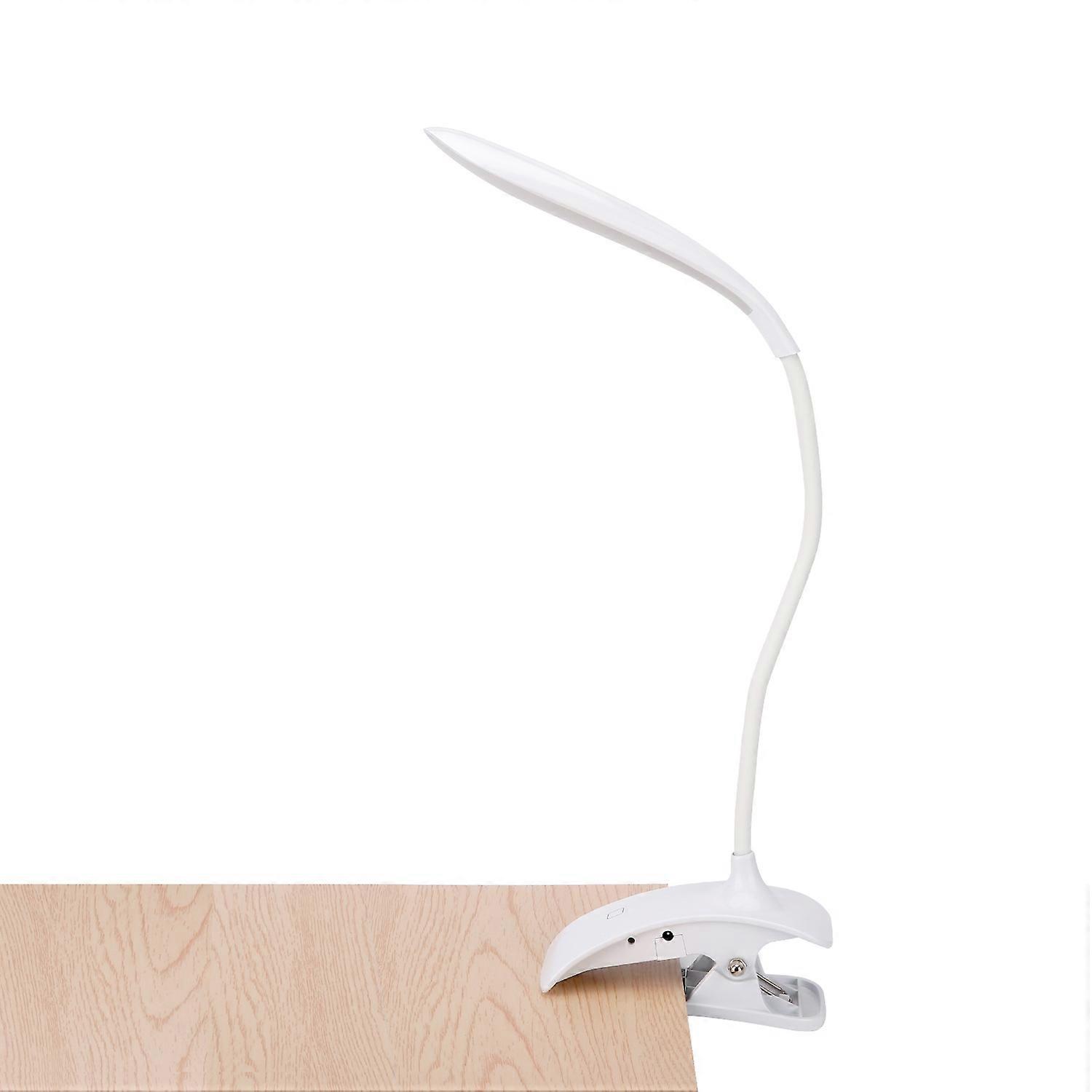 Type A ST-8030 Clip-on Touch Control Reading LED Light Flexible Gooseneck Clamp Lamp with 3
