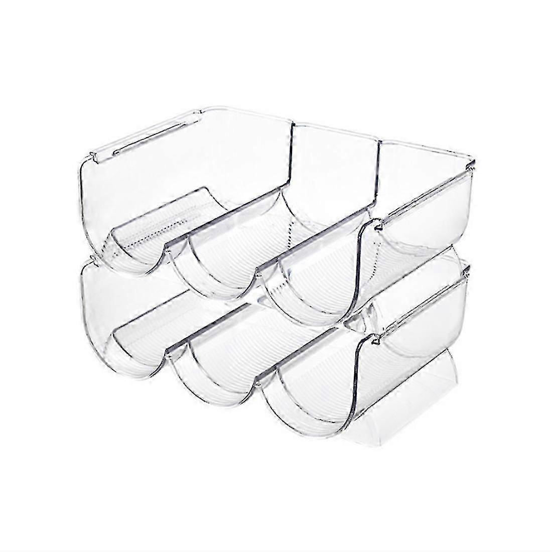 2pcs Plastic Stackable Water Bottle Holder Bin - Bins - Wine And Water Bottle Organizer Stand B