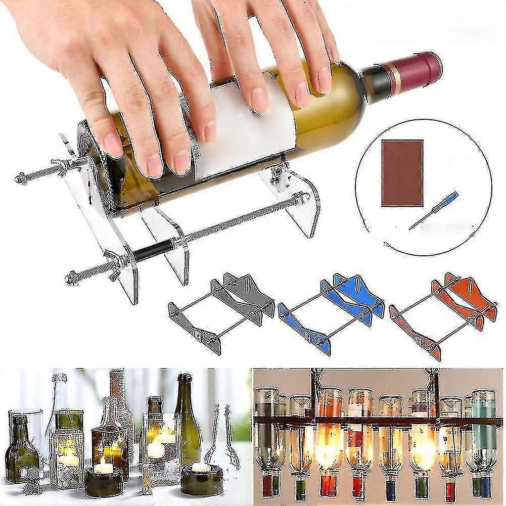 Diy R Bottle Cutting Glass Bottle With Screwdriver (transparent Red)