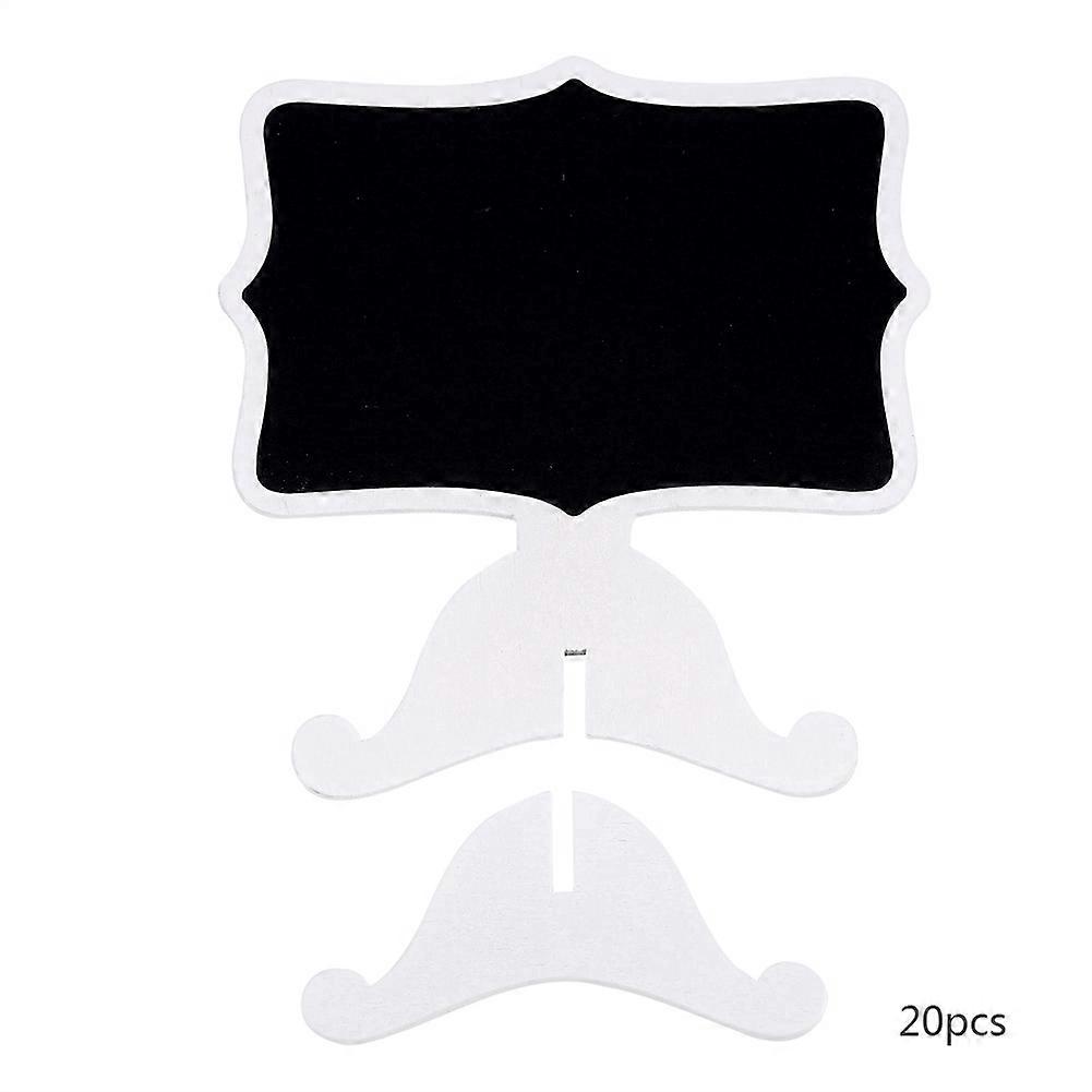 Stílusos üzenőfal kis mini fekete tábla parti esküvői dekorációhoz (20db fehér)