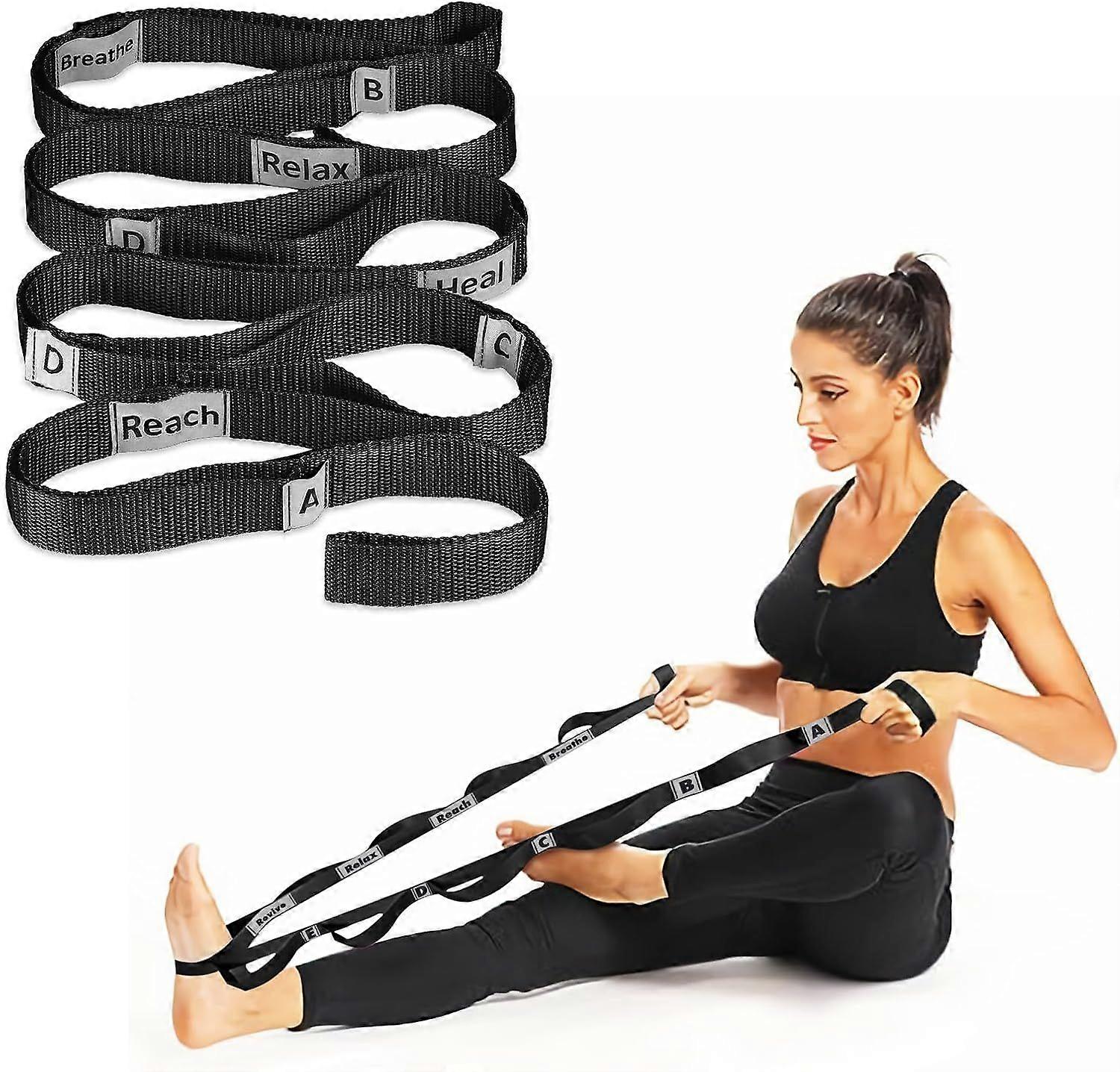 Stretching Strap with Letters & Remarks - Non-Elastic Yoga Straps