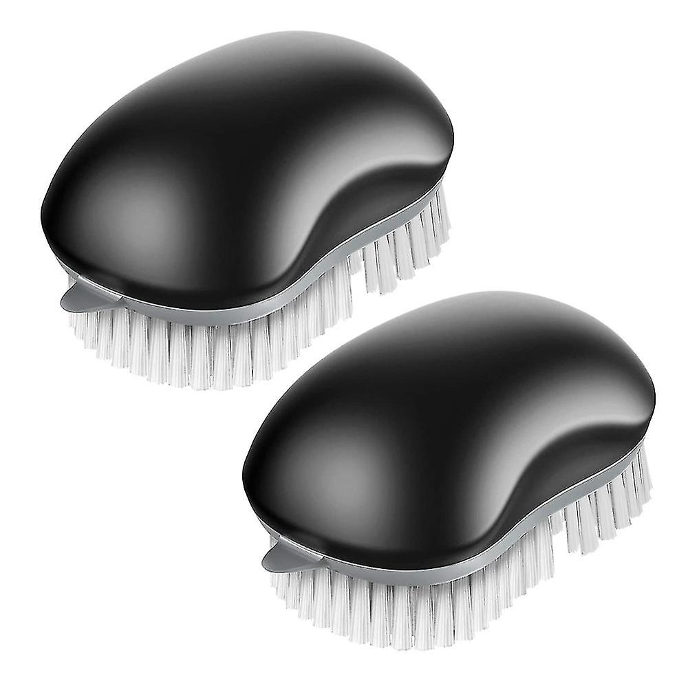 Fruit And Vegetable Cleaning Brush With Non Slip Comfortable Grip, Pack Of 2, Black