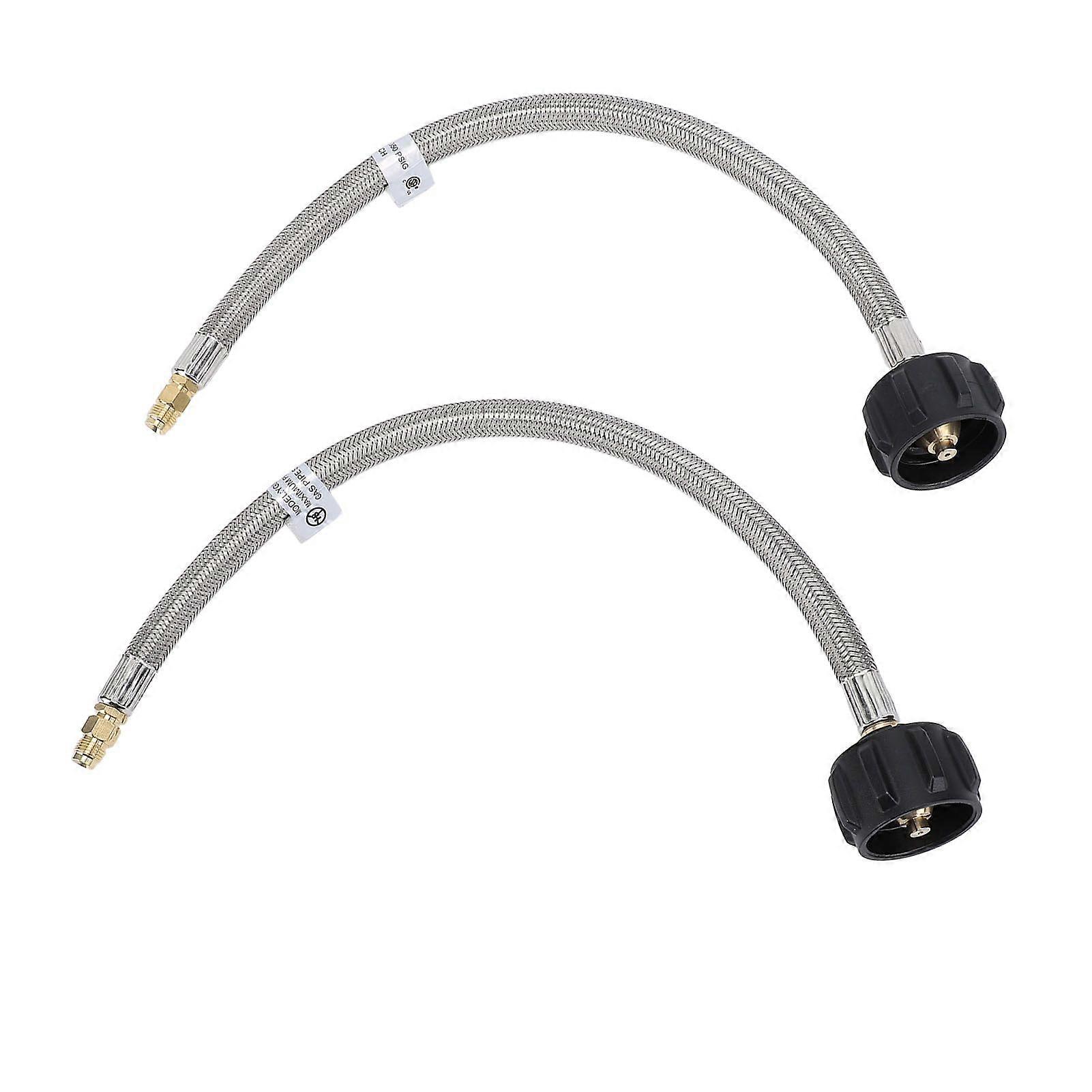 2pcs RV Pigtail Hose Connector 15inch 1/4in NPT High Pressure 2 Stage Auto Changeover Regulator Pigtail Hose for RV Van Trailer MK6133
